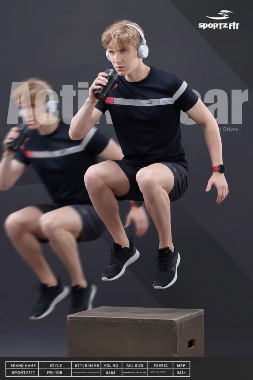 Men Round Neck T-Shirt  | Deep Navy Blue | XXL |  SBT51